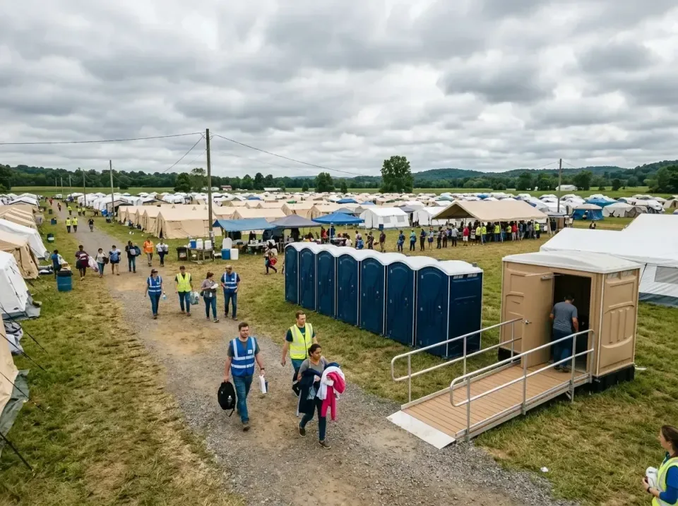 disaster-relief-camp-restrooms-010 — frequently asked questions, Dumpster & Portable Bathrooms Rental in Parkway, CA
